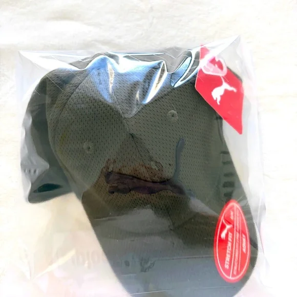 PUMA One Size Stretch Fit Baseball Hat (Size: S/M) in Dark Green NEW $45 MSRP - Picture 5 of 5